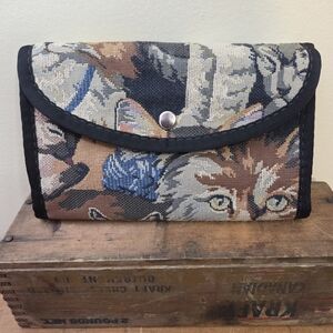 Cat Tapestry Wallet Trifold NWOT